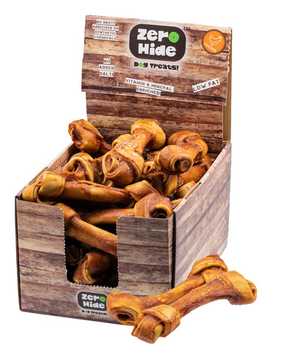 Chicken Zero Hide Large Knots 1.3kg with Display Box