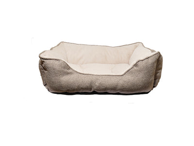 18" Lux Truffle Plush Squ Bed