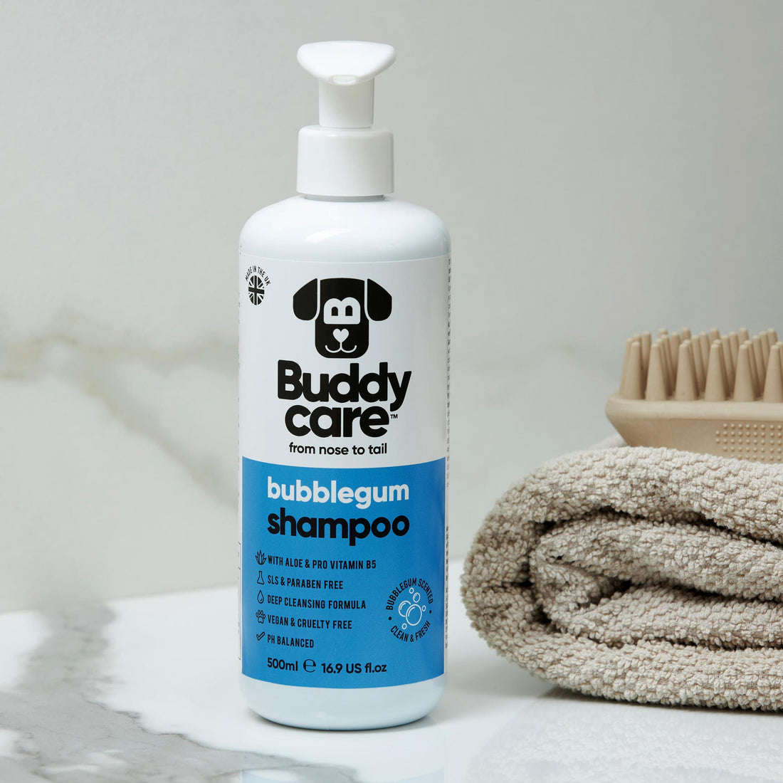 Buddy Care Dog Shampoo - Bubblegum - 500ml / 16.9 fl oz