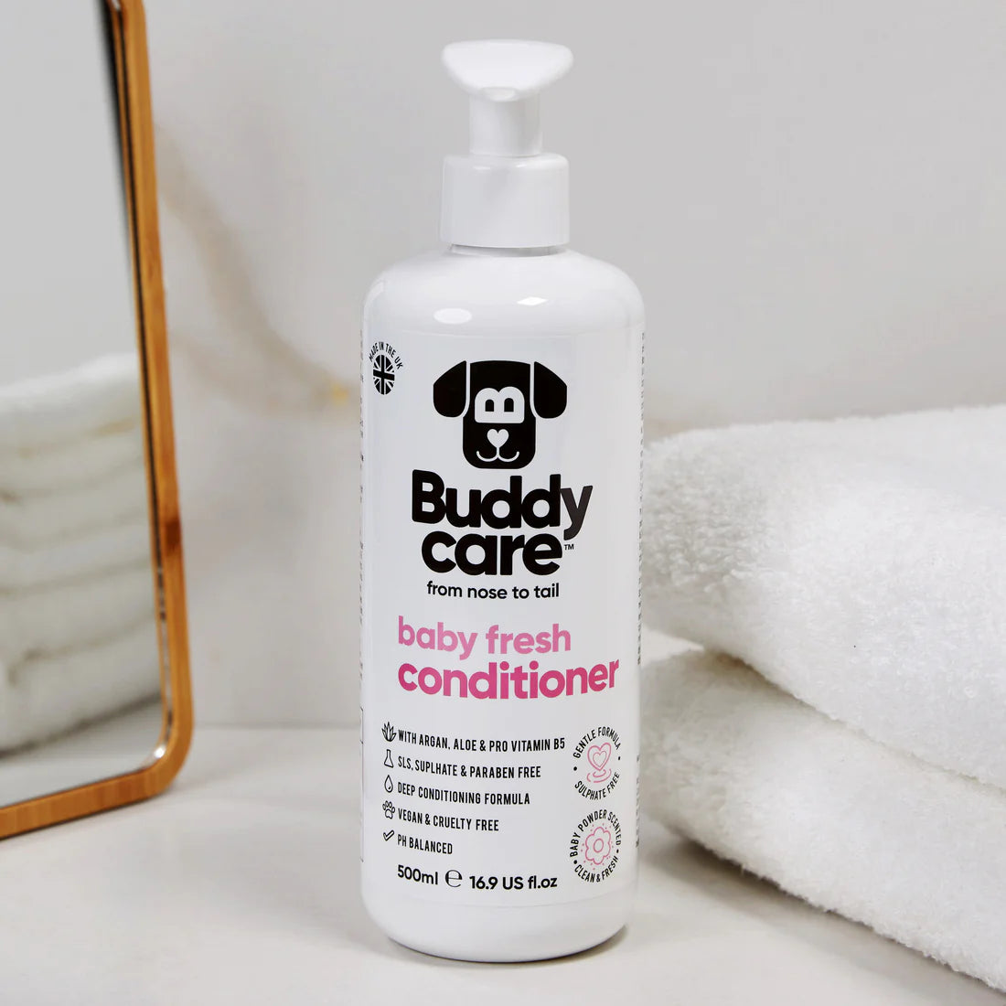 Buddy Care Dog Conditioner - Baby Fresh - 500ml / 16.9 fl oz