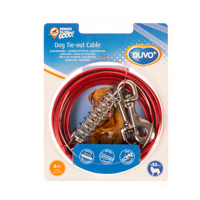 Tie out Cable With Spring Heavy Duty 6m