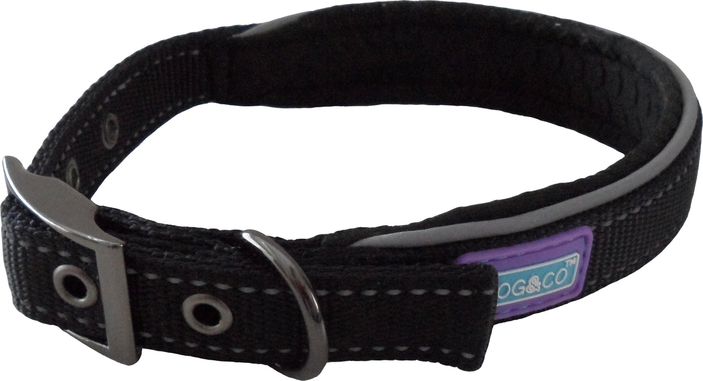 D&C Padded Collar Black Extra Large