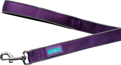 Dog & Co Padded Reflective Lead Purple 5/8"