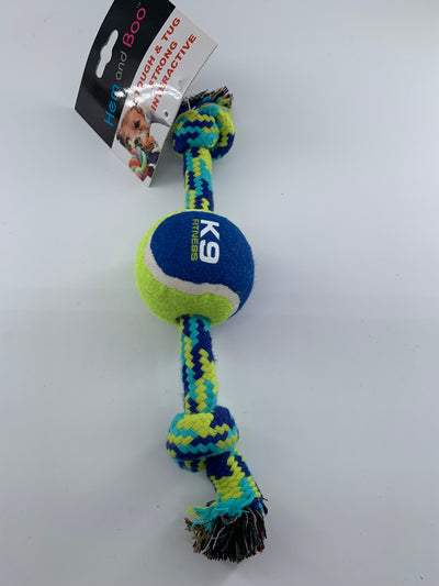 K9 Tennis Ball on Knotted Rope 5cm - WIGIG