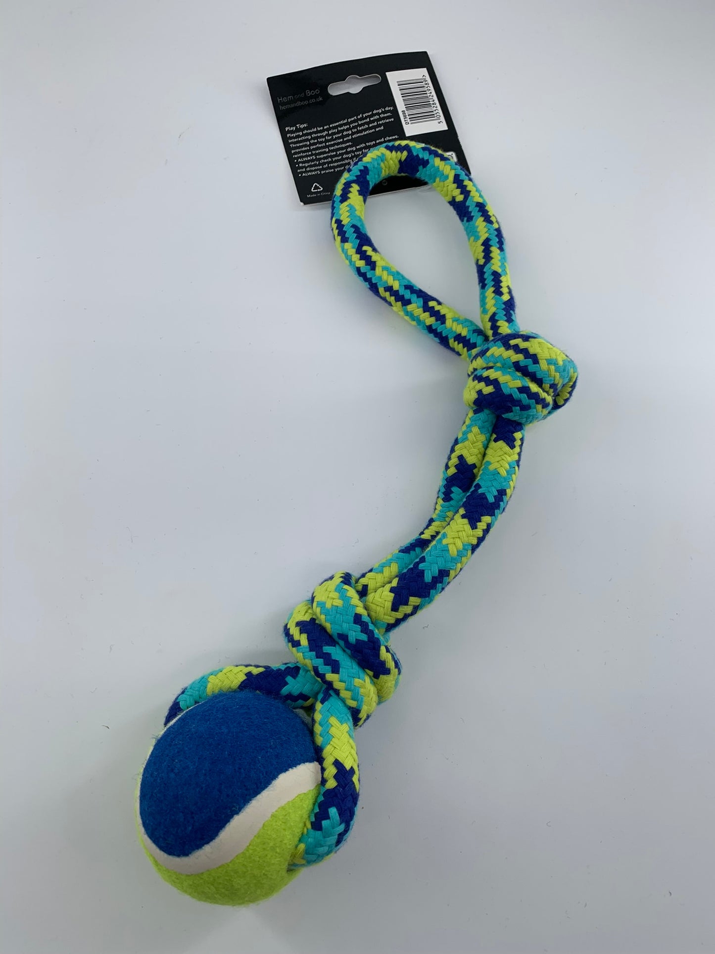 Tennis Ball 7cm on Rope Loop WIGIG