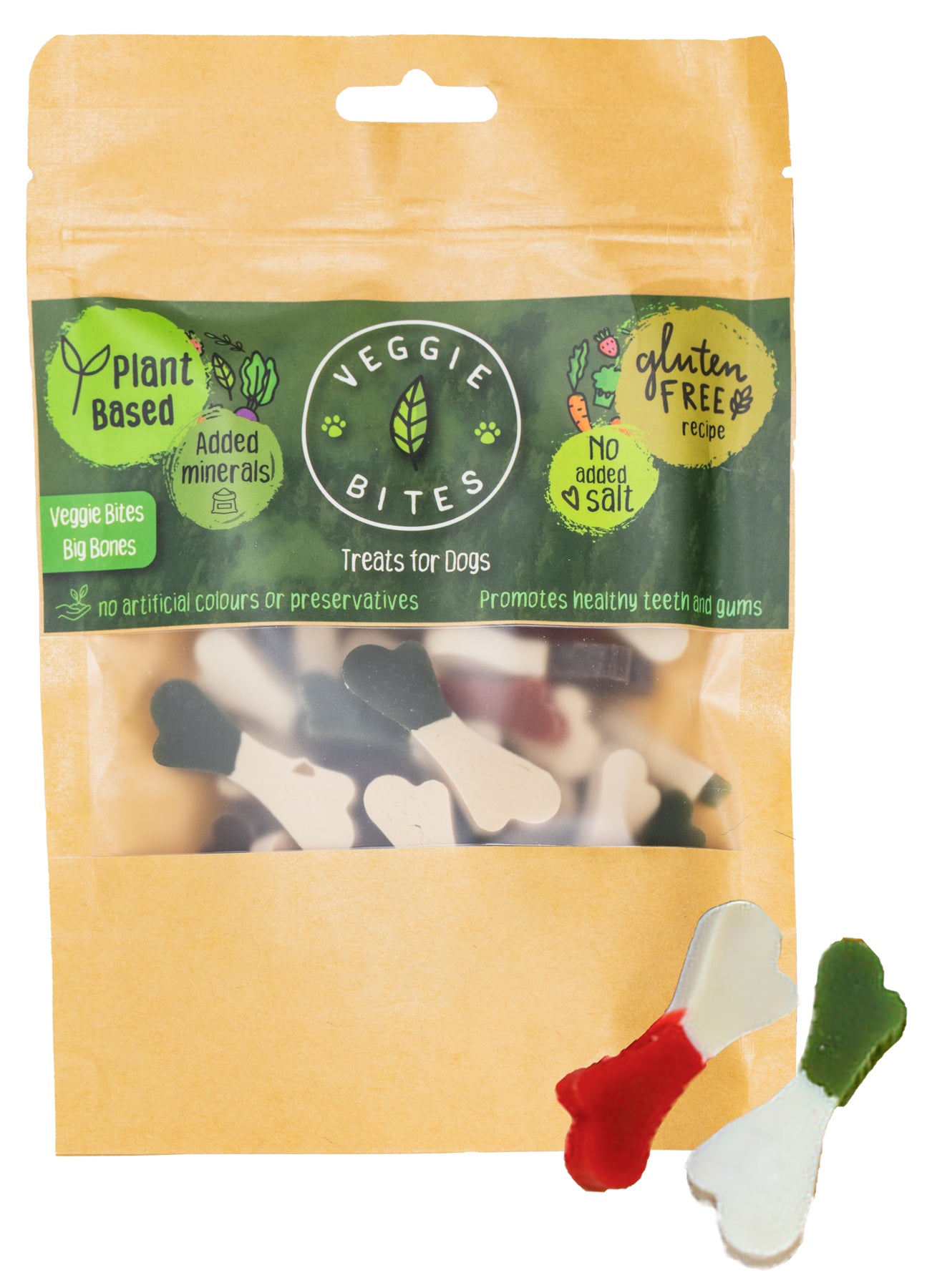 Veggie Bites Plant-Based Big Bones Dog Treats 100g - DISC