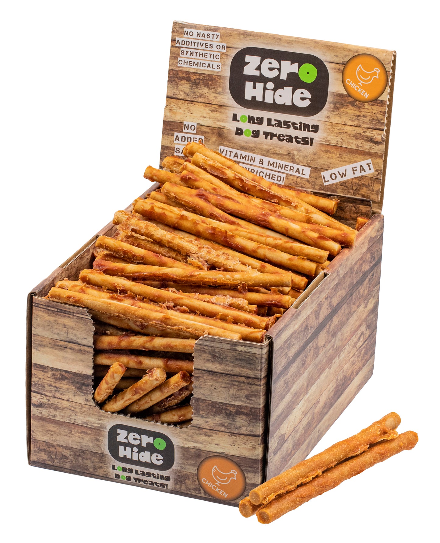 Chicken Zero Hide Chew Rolls Small 2.5kg with Display Box