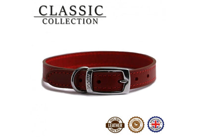 22" Plain Sewn Collar Red Size 6